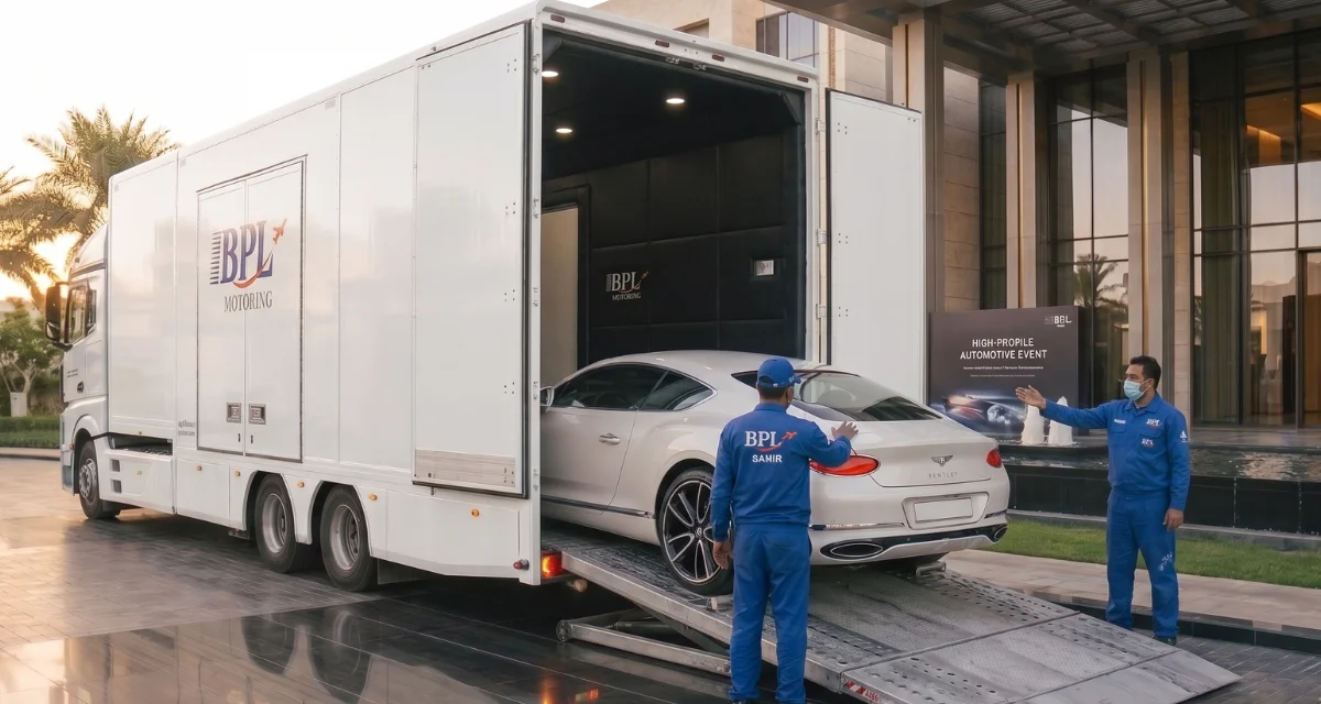 how to transport a luxury car safely in Saudi